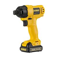 得伟(DEWALT)电钻冲击起子工具箱10.8V经济型锂电充电式冲击起子 2x1.3Ah电池套装 DCF805CK2