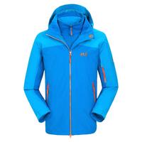 Jack Wolfskin 狼爪 男士软壳三合一冲锋衣（蓝色）透气耐磨 防风防水