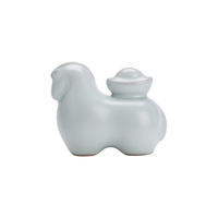苏氏陶瓷(SUSHI CERAMICS)汝窑开片马到成功茶宠茶具配件平价款