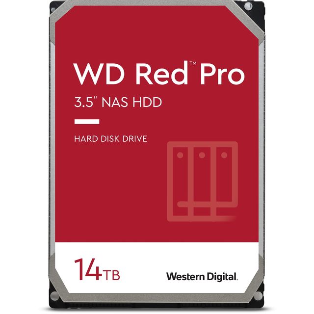 今日必买：西部数据 WD Red Pro 14TB NAS硬盘 3.5英寸 7200转 SATA 企业级存储硬盘 WD142KFGX 红色 14TB