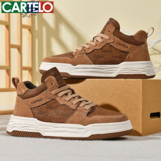 CARTELO 卡帝乐鳄鱼 男鞋 春秋舒适休闲高帮运动板鞋