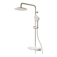 箭牌（ARROW）K150系列淋浴花洒钢琴按键易洁巨幕顶喷康洁源水路三功能花洒套装 银色-琴键背喷33192MZCP