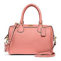 COACH 蔻驰 波士顿包系列 拉链女士单肩包 F32202IMORO 珊瑚色 小号