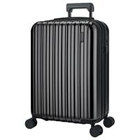 稻草人(MEXICAN)行李箱男女 24英寸大容量拉杆箱 万向轮静音密码锁拉箱 德国拜耳PC材质大容量旅行箱 星空黑