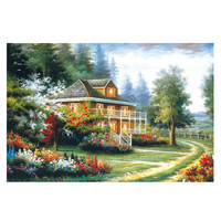 御贡坊1000片木质拼图成人高难度创意潮diy男女孩儿童玩具 温暖的家 椴木拼图1000片分区版