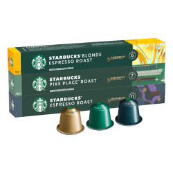 星巴克（Starbucks）Nespresso胶囊咖啡粉意式浓缩黑咖啡冷萃美式多口味 意式+轻度+派克
