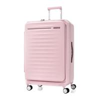 美旅 箱包（AmericanTourister）拉杆箱 前开盖行李箱登机胖胖箱USB充电接口可扩展HJ3 25英寸粉色