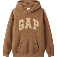 盖璞 Gap男女装秋季款字母logo仿羊羔绒抓绒卫衣套头衫609050