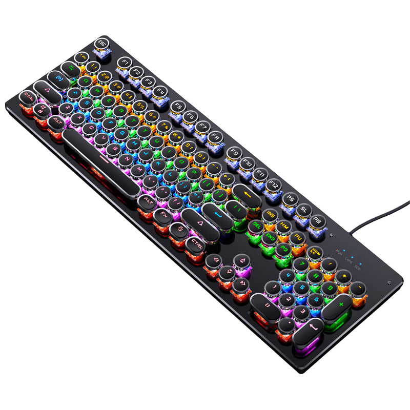  YINDIAO/银雕 热插拔 机械键盘 键帽  青轴 黑色 RGB