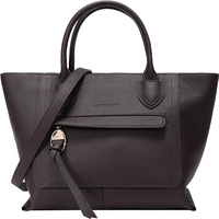 LONGCHAMP 珑骧 奢侈品 女士 MAILBOX系列 中号 手提单肩斜挎包 茄紫色 皮质 10104 HTA 061