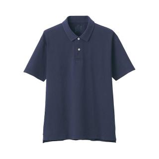 MUJI 無印良品 男士短袖POLO衫 ABE04A1S 深藏青色 S