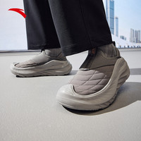 安踏 舒适一脚蹬丨 男鞋运动鞋冬季跑步鞋休闲轻便软底舒适训练鞋 火山灰-4 41 （男8）