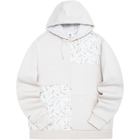 鸿星尔克（ERKE）【后羿射日】秋冬休闲套头衫连帽卫衣男运动服上衣 静谧卡其 XL