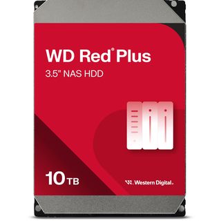 Western Digital 红盘 Plus 10TB 3.5寸NAS硬盘 7200转 CMR技术 512MB缓存 SATA 6Gbs 企业级 24x7运行 WD100EFGX