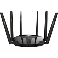 MERCURY 水星网络 X54G 双频5400M 家用千兆Mesh无线路由器 WiFi 6 单个装 黑色