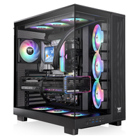 Thermaltake(Tt)钢影透EX Ultra 海景房机箱 电脑主机 黑色(标配360联排风扇/ATX主板/Type-c/支持360水冷)