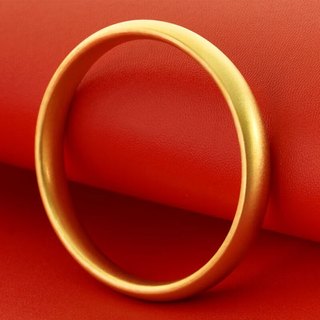 匠蕴黄金手镯女男足金999亮面镯子古法传承泥鳅背半实心素圈婚嫁 亮面 18g 面宽约4mm   下单留言圈口 按实物金重退补