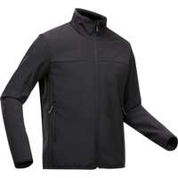 DECATHLON 迪卡侬 新款秋冬软壳上衣男户外登山摇粒绒加绒加厚软壳衣保暖ODT1 黑色 M