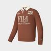 FILA 斐乐 男装运动卫衣男士网球宽松翻领针织套头衫