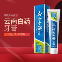 云南白药 牙膏 薄荷香型 减轻牙龈问题 洁净口腔 清新口气  薄荷香型230g*1支+2支牙刷