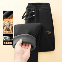 鳄鱼恤 男士休闲裤 含羊毛蚕丝加绒加厚