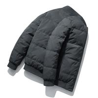 千纸鹤 冬季保暖棒球领休闲男士羽绒服夹克外套