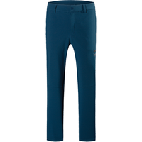 加绒加厚防泼水科技冬季新款保暖防风雪男式软壳抓绒长裤 S 月光海洋蓝色