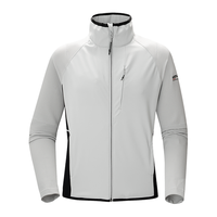 秋冬一体织男式外套软壳衣立领防风防水弹力舒适 3XL 冰川灰色/纯黑色