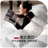 拉芙菲尔 高端进口波兰95白鹅绒被全棉A类抑菌羽绒被送礼春被芯
