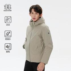 KOLON SPORT 可隆 90%鹅绒男士轻量防风透湿鹅绒连帽羽绒服