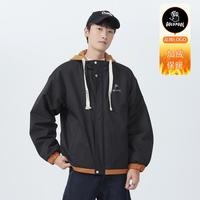 高尔普 GOLDPOOL 加绒御寒夹克男秋冬保暖舒适连帽假两件男士外套