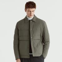 千纸鹤 冬季保暖休闲经典翻领男士羽绒服外套