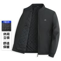 依文 EVE 男士纯色简约百搭休闲舒适棉服秋冬防风立领短款外套