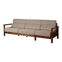 一木 全实木沙发 北美黑胡桃木沙发 现代简约转角沙发客厅实木布艺沙发 小四人位2.86米