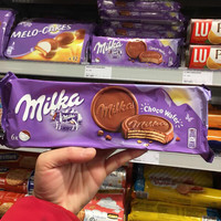 妙卡（Milka）荷兰德国奶油巧克力夹心威化饼干 干6块装180g 妙卡威化6枚装180g 紫色