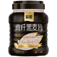 家雀 高纤黑燕麦片1000g罐装无糖即食冲饮低脂营养早餐代餐饱腹食品