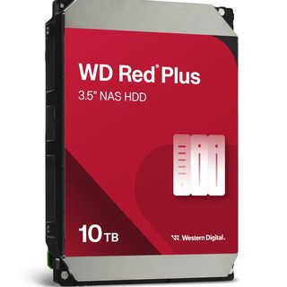 Western Digital 红盘 Plus 10TB 3.5寸NAS硬盘 7200转 CMR技术 512MB缓存 SATA 6Gbs 企业级 24x7运行 WD100EFGX