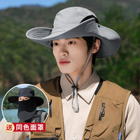大头围登山帽牛仔夏季大檐男渔夫帽女防晒帽遮阳户外太阳爬山帽子