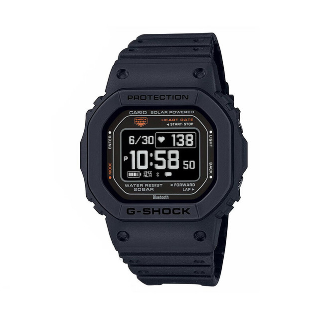 CASIO 卡西欧 运动手表 健康监控碗表 DW-H5600太阳能蓝牙心率血氧监测  DW-H5600-1JR