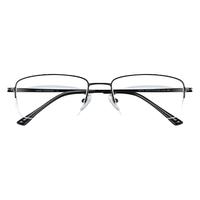 JingPro 镜邦&winsee 万新 8476 黑色钛架半框眼镜框+1.74折射率 非球面镜片