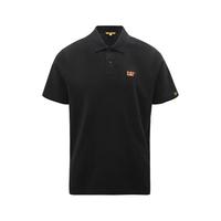 卡特彼勒CAT卡特T恤polo衫男 2022春新款Coolmax纯翻领短袖CL1POS15221 黑色 S