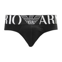 安普里奥·阿玛尼（Emporio Armani）mani EA 阿玛尼 三角内裤男士内裤11送礼男女朋友礼物情人节 (大logo)黑色 L