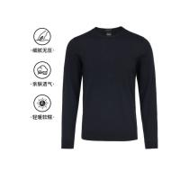 保暖服饰：BOSS HUGO BOSS 初剪羊毛纯色圆领套头羊毛衫