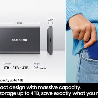  SAMSUNG/三星 高速便携 移动固态硬盘  4TB