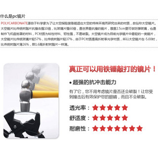 法国 轩尼(SHINE)非球面超韧性抗冲击防碎PC太空片 运动眼镜 钻孔镜架镜片 1片价/1.591折射率