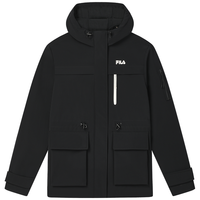 FILA 【防泼水】女装女式棉衣女士时尚简约舒适百搭连帽宽松休闲棉服