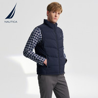 NAUTICA/诺帝卡男装冬季防轻泼水肌理感保暖羽绒马甲JO4321 4NV藏青(243) M