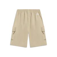 李宁 LI-NING童装儿童运动短裤子男大童运动潮流系列宽松工装口袋五分裤YKST025-4椒褐色150