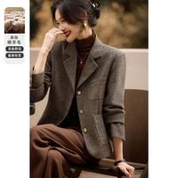 安乃安 on&on 25新款高级感小个子修身显瘦西短款外套女