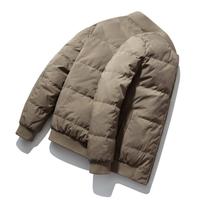 千纸鹤 冬季保暖棒球领休闲男士羽绒服夹克外套